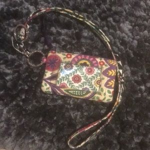 Vera Bradley lanyard and mini wallet